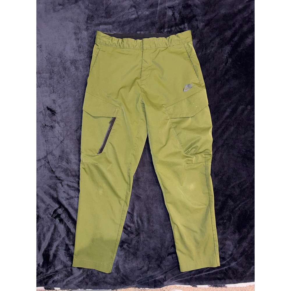Nike Tech Pack Cargo Pants Mens Olive Green Tapered Utility Trousers BV4443-326